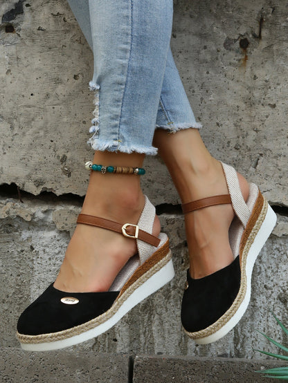 Stylowe Komfortowe Damskie Espadryle na koturnie