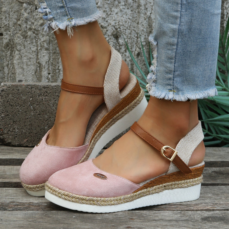 Stylowe Komfortowe Damskie Espadryle na koturnie