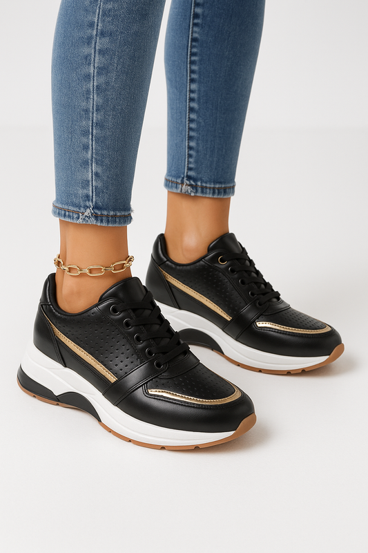 Nowoczesne Wygodne Damskie Buty Sportowe Sznurowane z miękką wkładką