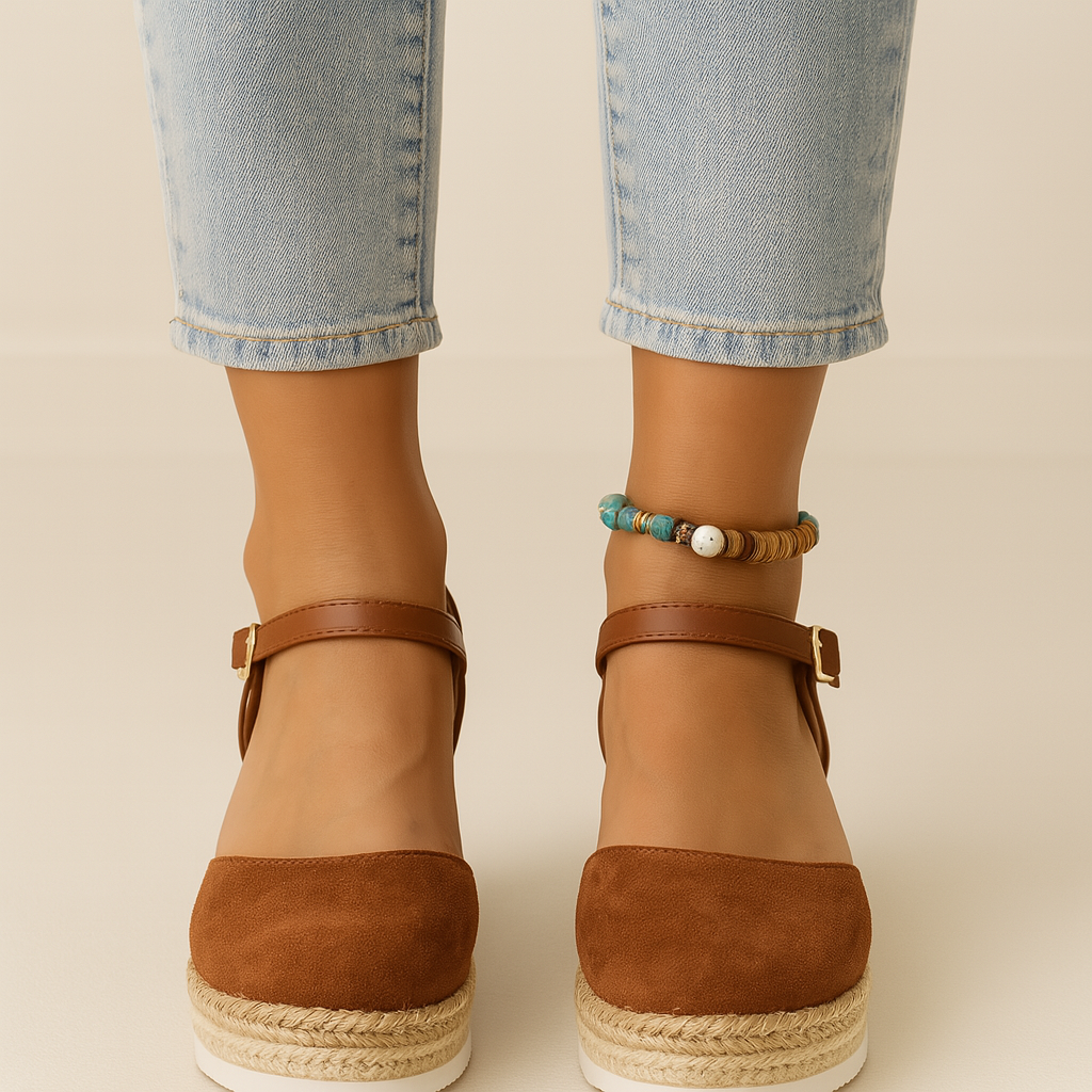 Stylowe Komfortowe Damskie Espadryle na koturnie