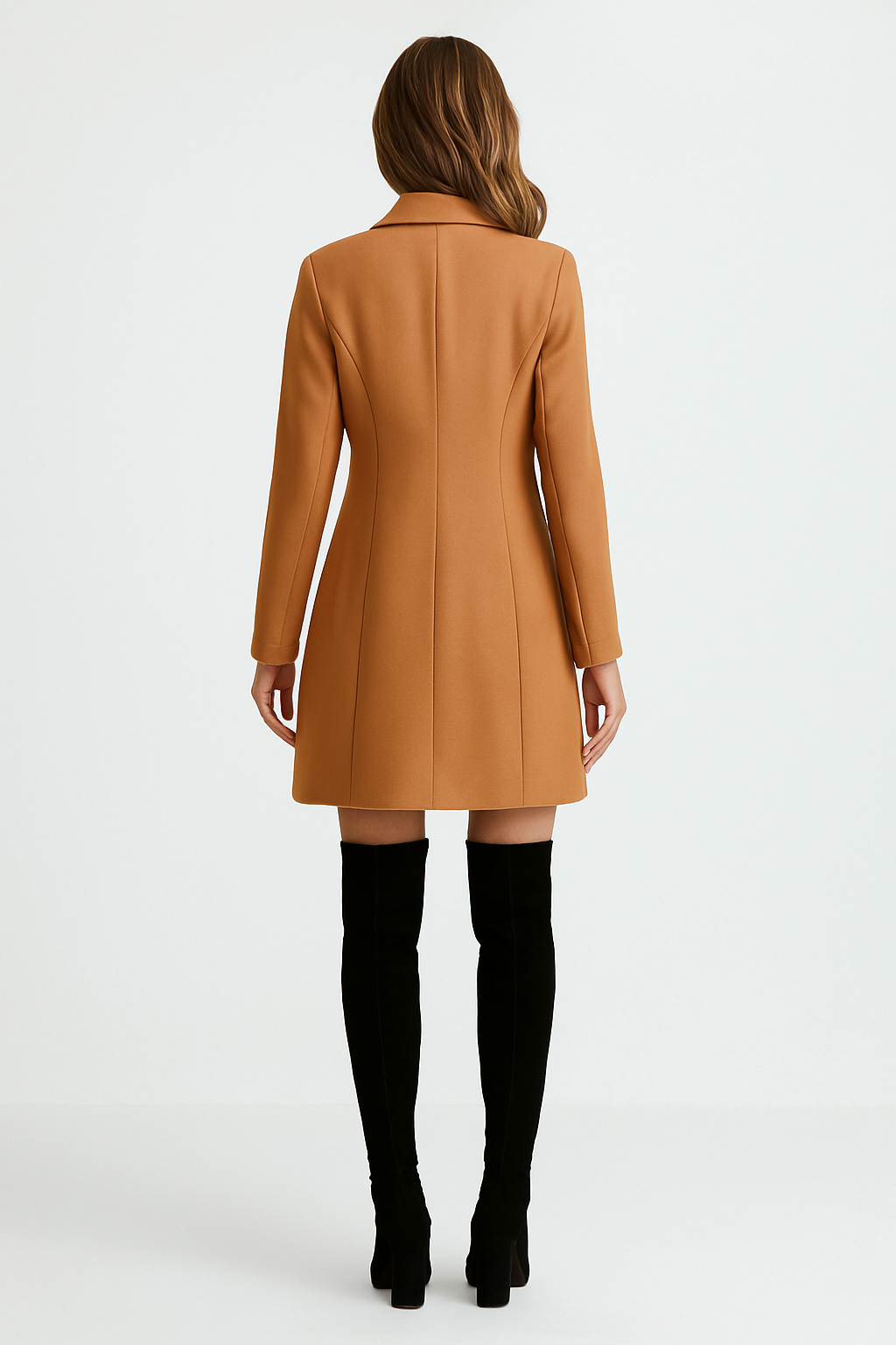 Stylowy Elegancki Damski Dwurzędowy Płaszcz oversize