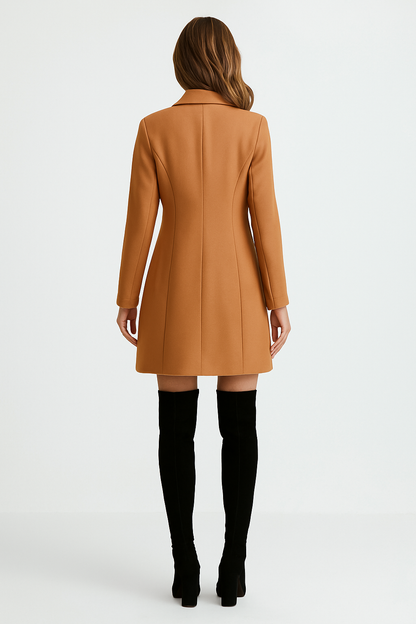 Stylowy Elegancki Damski Dwurzędowy Płaszcz oversize